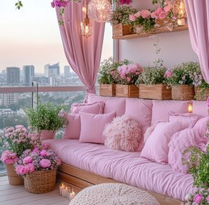 Pembe ev dekorasyon fikirleri