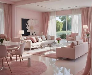 Pembe renk ev dekorasyon fikirleri